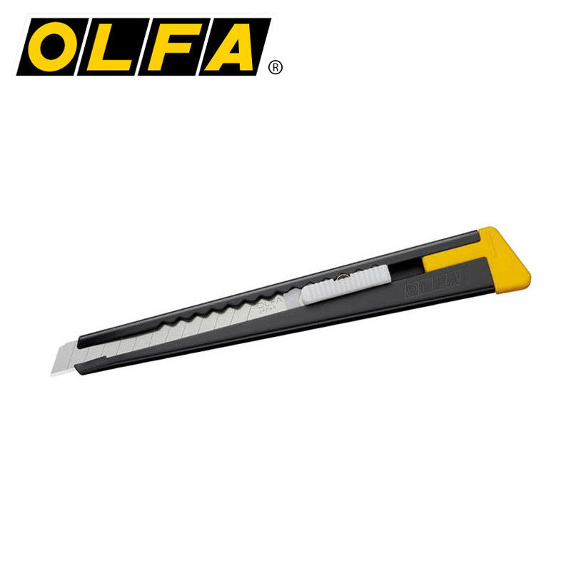 日本OLFA小号美工刀180BLACK金属9mm贴膜壁纸切割墙纸裁纸刀