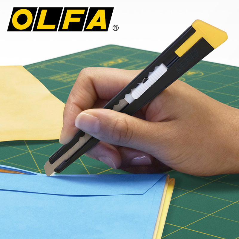 日本OLFA小号美工刀180BLACK金属9mm贴膜壁纸切割墙纸裁纸刀