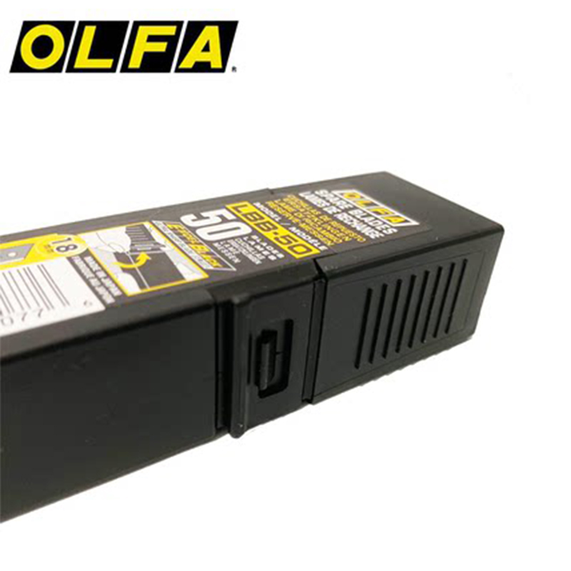 OLFA超锋利重型刃黑色刀片18mm 50片塑盒装/LBB-50