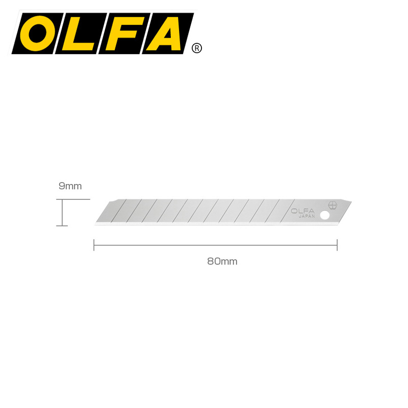 OLFA日本300标准型小刀螺栓加强固定切割刀配套9mm刀片美工刀
