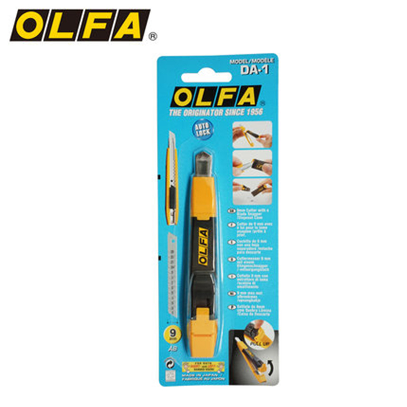 日本OLFA原装进口自锁美工刀带折断器储存盒9mm刀DA-1/18mm刀