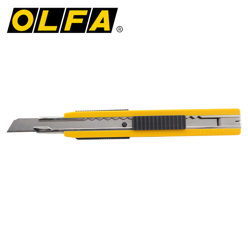 OLFA进口刀具9mm家用美工刀标准刀日常小刀多用途标准型切割刀A-2