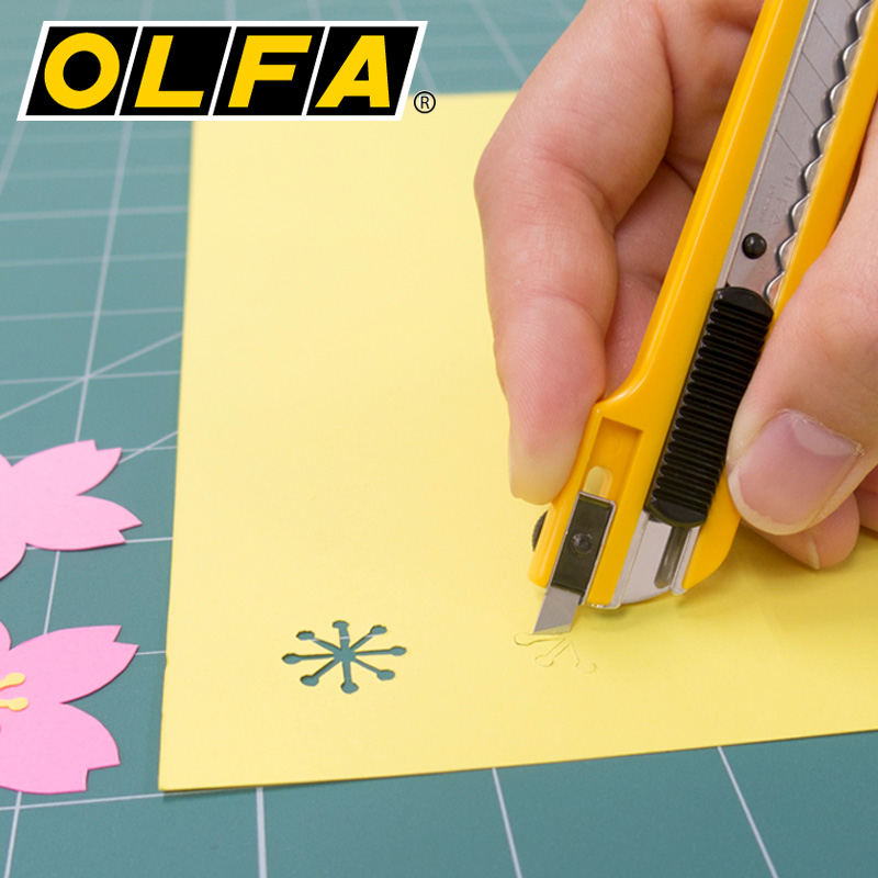 日本OLFA原装进口刀具9mm家用刀标准刀55B小刀双向标准型A-3