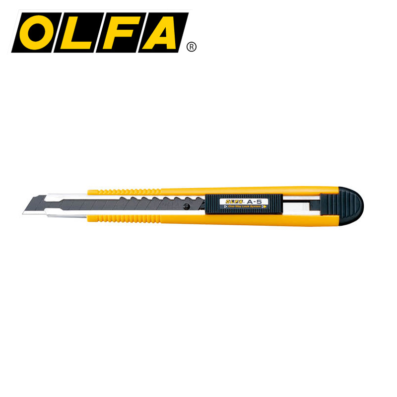 OLFA日本原装进口刀具A-5家用刀标准刀日常单向自动卡锁美工刀