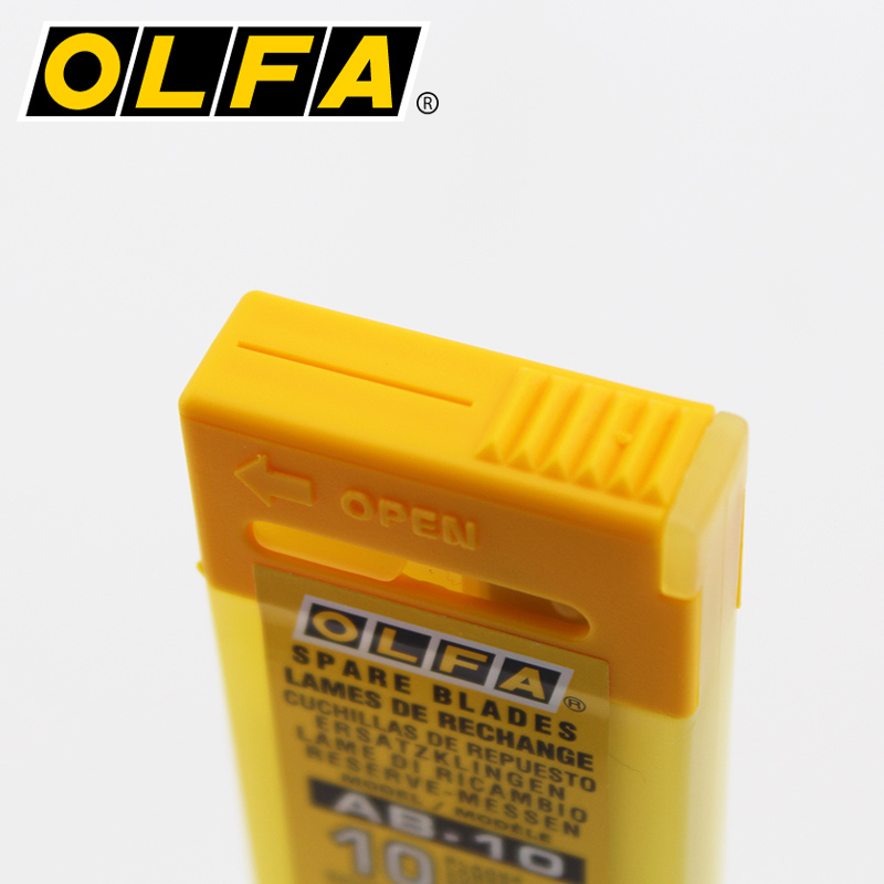 日本原装OLFA小号美工刀片AB-10标准版锋利刀片9mm宽10片装