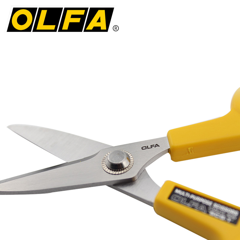 日本OLFA防滑剪刀 SCS-3 手工剪纸工业多功能剪刀皮革剪尖头剪刀