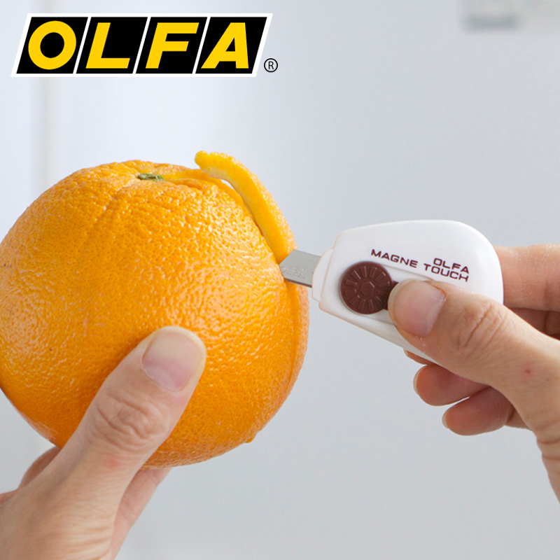 OLFA日常家用可爱小刀轻便型迷你不锈钢切割刀带磁铁小刀TK-3M/24
